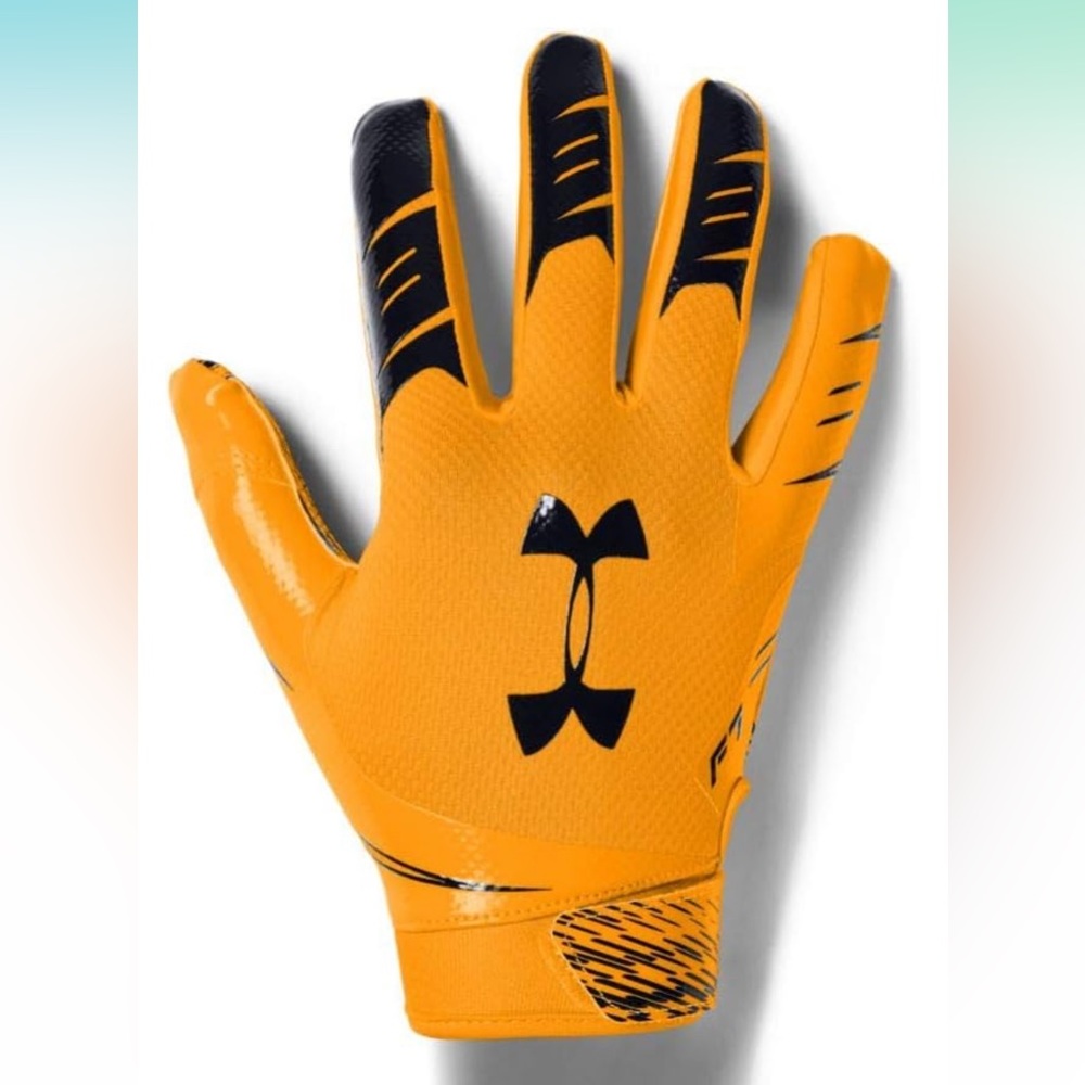 Under Armour Men's F7 Football Gloves , Steeltown Gold (750)/Black , Small‎